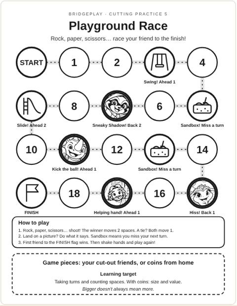 Playground Race board game